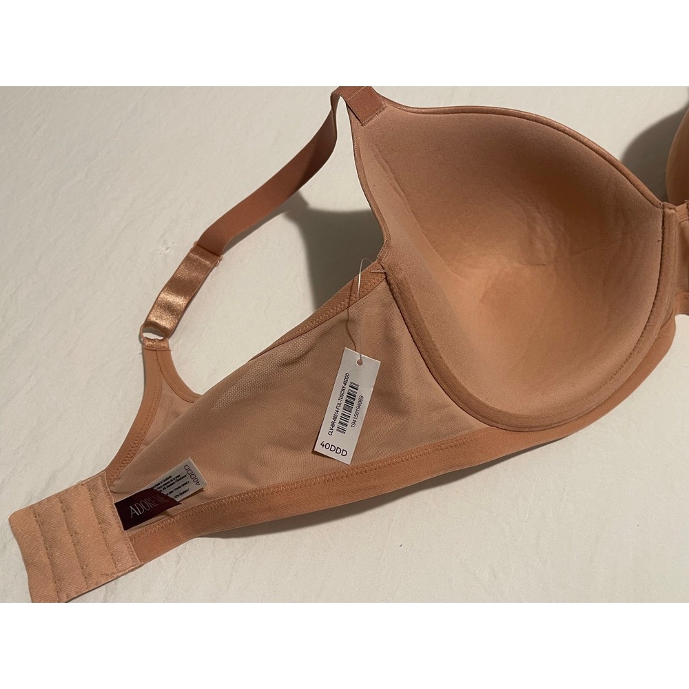 00630 Adore Me 40DD Seamless Smooth T-Shirt Bra Full Coverage Nude Beige NWOT - Picture 6 of 7